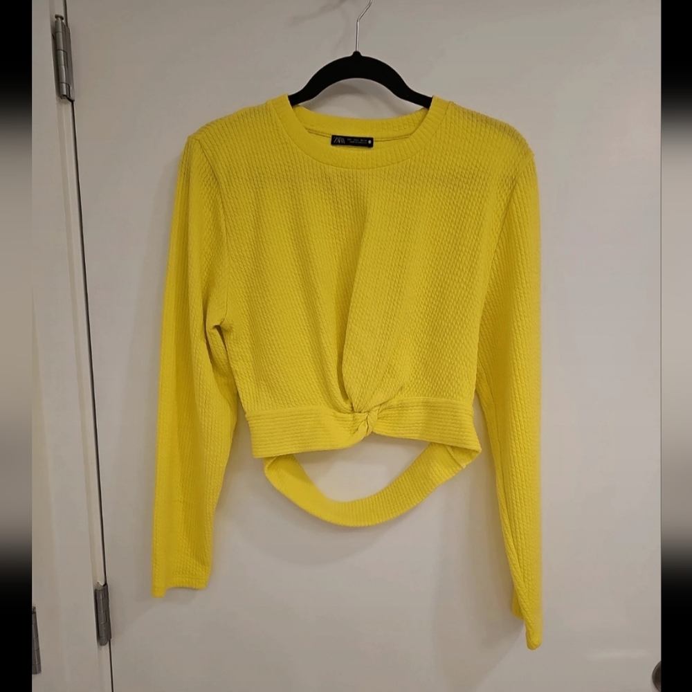 Cropped long sleeve shirt